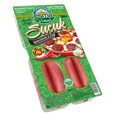 ESMA Sucuk Knoblauchwurst pikant Doppelclip 1000g