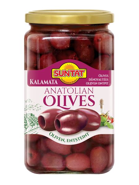 SUNTAT Kalamata Oliven entsteint 850ml Glas