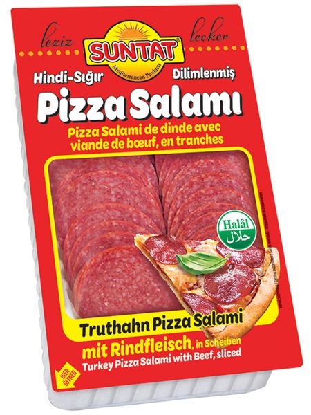 SUNTAT Truthahn Pizza-Salami mit Rindfleisch 200g
