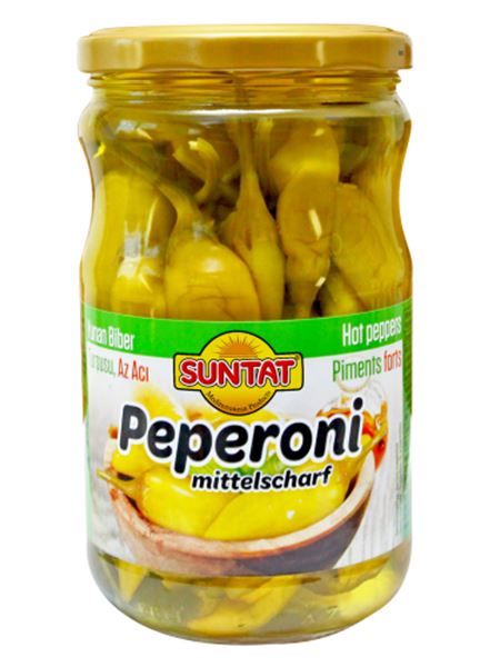 SUNTAT Griechische Peperoni eingelegt 660ml Glas