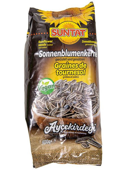 SUNTAT schwarze Sonnenblumenkerne geröstet gesalzen 400g