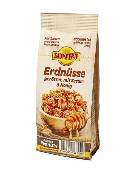 SUNTAT Erdnüsse geröstet mit Sesam & Honig 200g