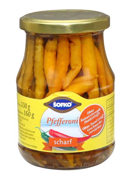 SOFKO Peperoni scharf eingelegt 370ml