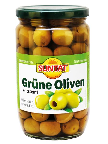 SUNTAT Grüne Oliven entsteint 720ml Glas