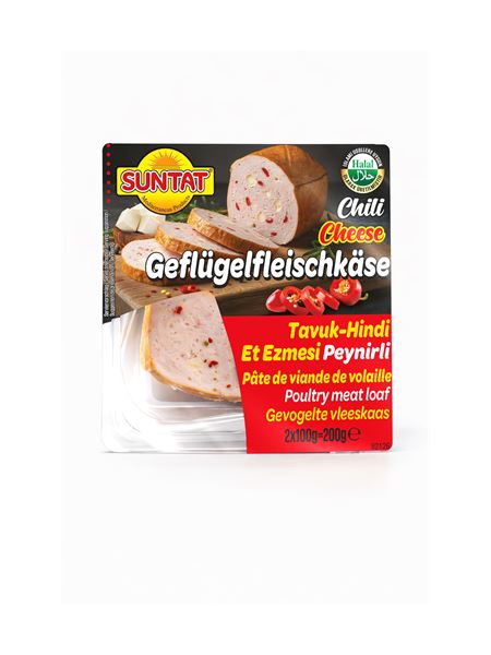 SUNTAT Geflügelfleischkäse Chili & Cheese 200g