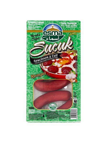 ESMA Knoblauchwurst pikant Doppelclip 1000g