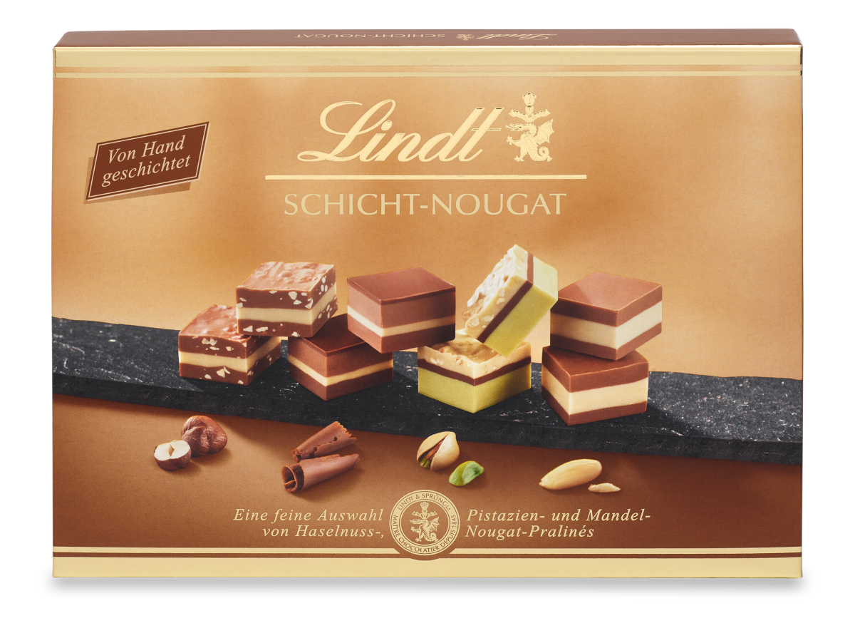 Lindt Schicht-Nougat Pralinen Geschenkbox 125 g