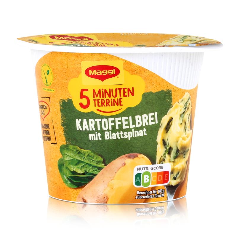 Maggi 5 Minuten Terrine Kartoffelbrei mit Blattspinat 47 g