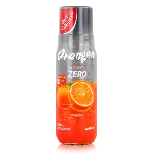 GUT&GÜNSTIG Sirup Orange Zero Zuckerfrei 0,5 l / GUT&GÜNSTIG şekersiz Portakal Şurubu 0,5 l