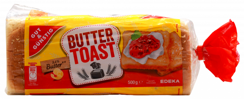 GUT&GÜNSTIG Buttertoast Buttertoastbrot Weich & Butterig Toastbrot 500 g