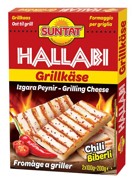 SUNTAT Hallabi Grillkäse mit Chili 200g (45% Fett)