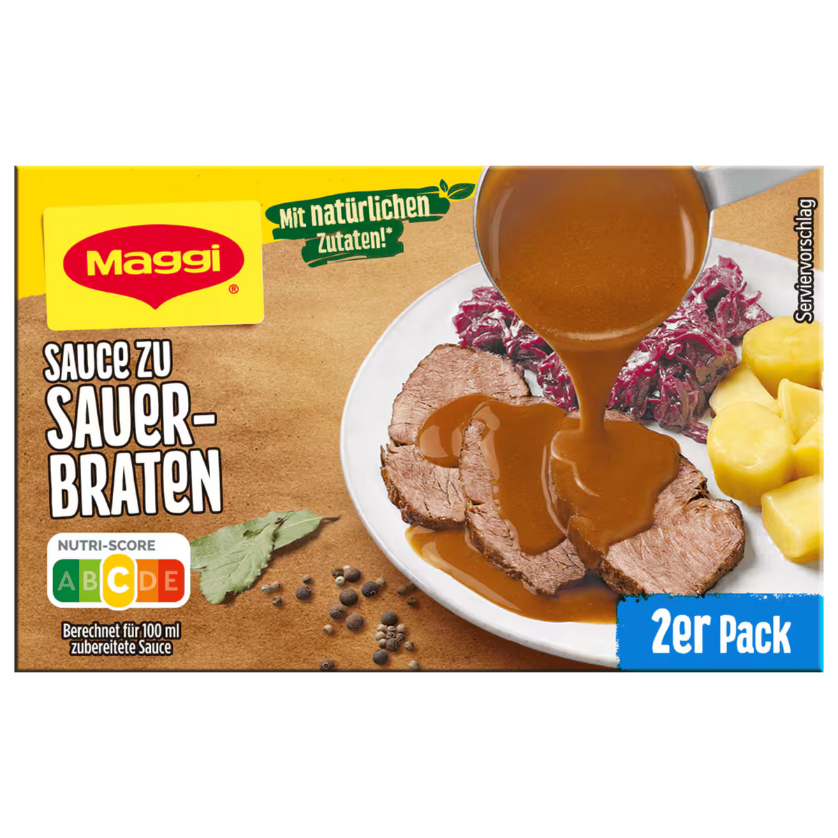 Maggi Delikatess Sauce zu Sauerbraten Saucenpulver 2x250 ml