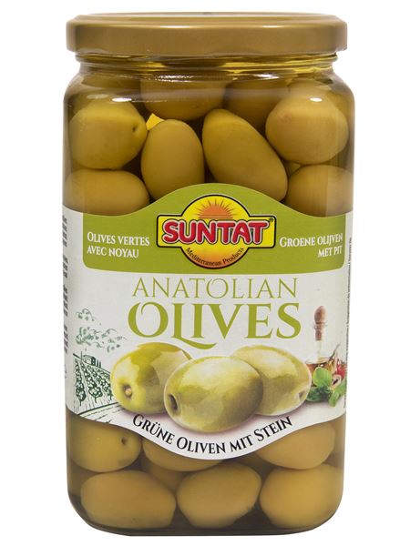 Oliven m. Stein 850ml Gl. SUNTAT