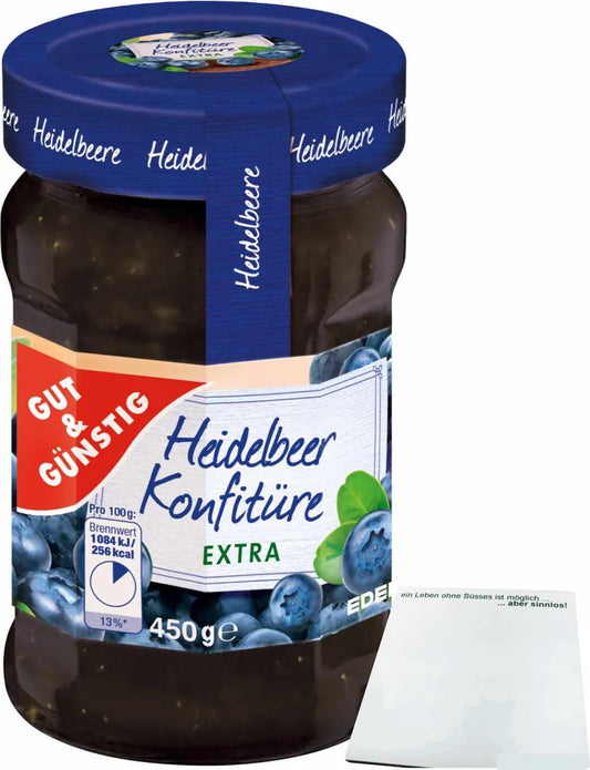 GUT&GÜNSTIG Konfitüre Heidelbeere 450 g / GUT&GÜNSTIG Yaban Mersini Reçeli 450 g