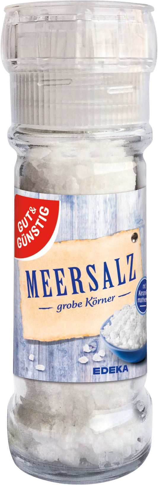GUT&GÜNSTIG Meersalz grob mit Mühle 110 g / GUT&GÜNSTIG Değirmeni ile İri Deniz Tuzu 110 g