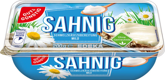 GUT&GÜNSTIG Schmelzkäse Sahne 52% 200 g VLOG / GUT&GÜNSTIG Kremalı Eritme Peyniri %52 Yağlı 200 g