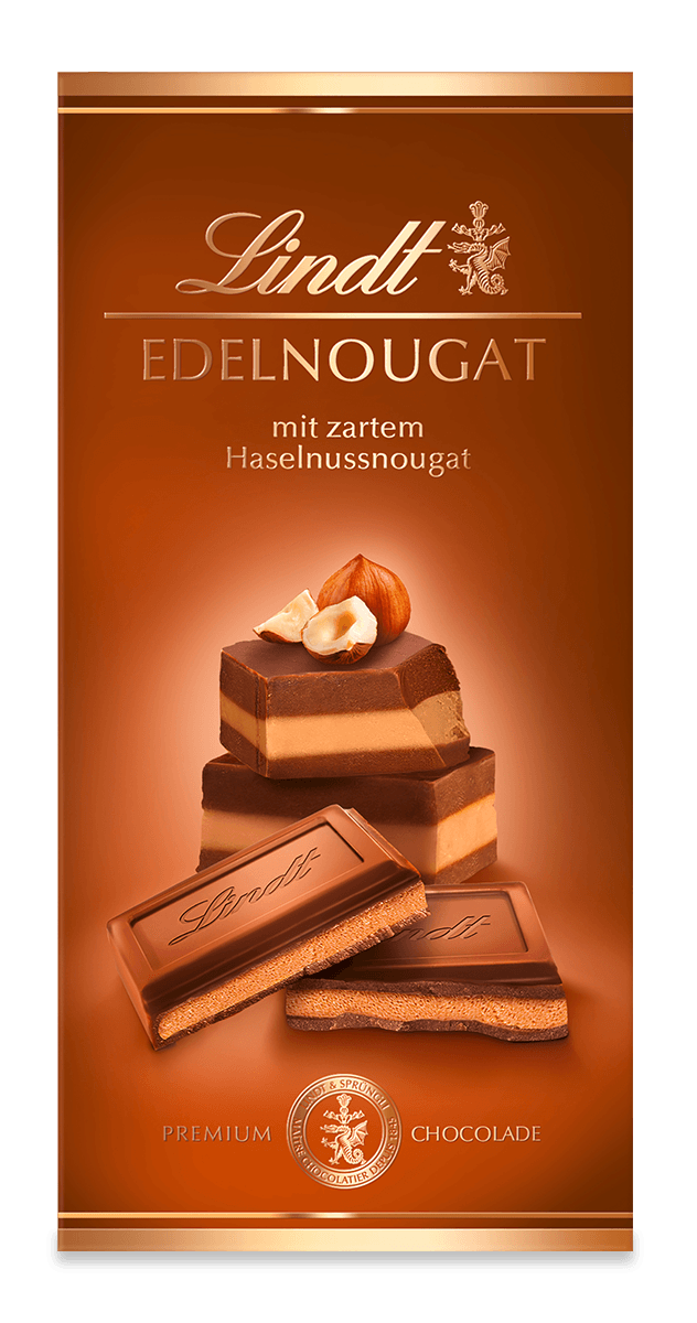Lindt Nougat Vollmilch-Schokolade mit Nougat-Füllung 100 g