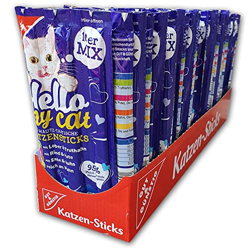 GUT & GÜNSTIG Hello My Cat Katzen-Sticks 10er MIX 95g Display