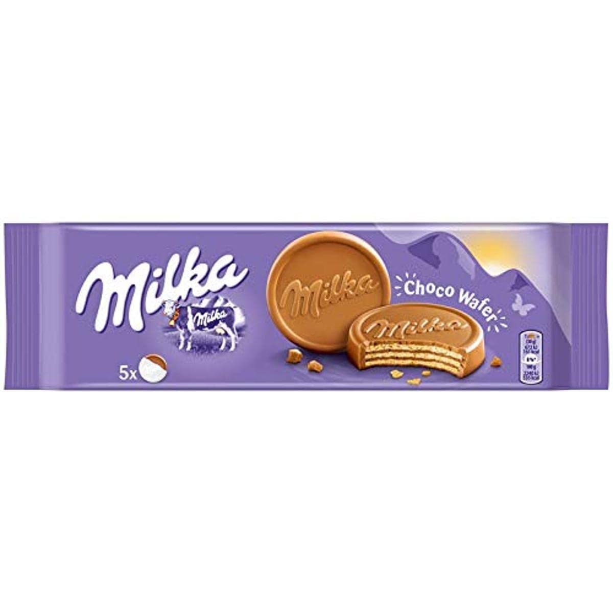 Milka Choco Wafer Waffelkeks mit Kakaokrem und Alpenmilchschokolade 150 g