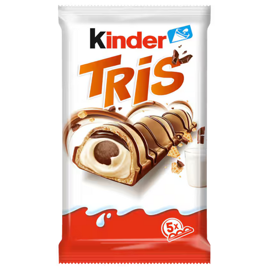 Kinder Tris Gefüllte Waffel-Spezialität mit Milchcreme & Schokolade 100 g