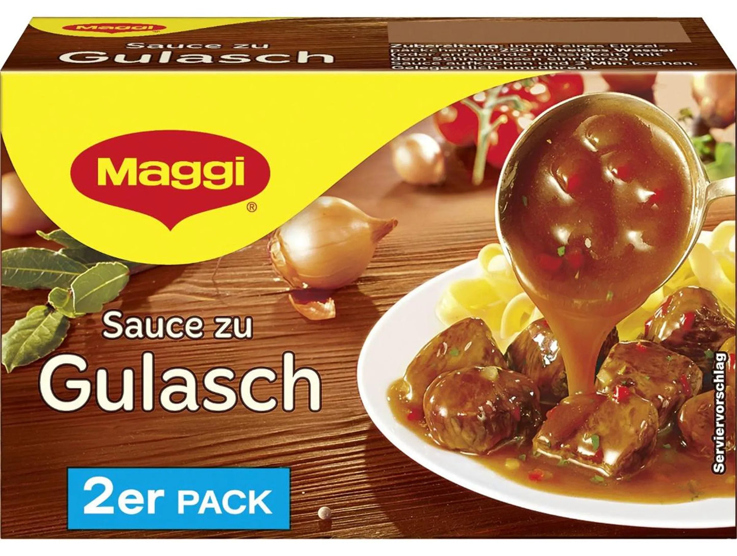 Maggi Delikatess Sauce zu Gulasch Saucenpulver 2x250 ml