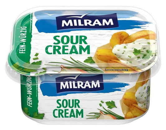 Milram Sour Cream 185 g / Milram Eksi Krema Otlu Baharatli 185 g