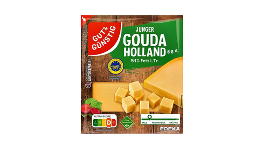 GUT&GÜNSTIG Gouda jung Stück 51% g.g.A. 450 g / Genç Gouda Parça PGI %51 450 g