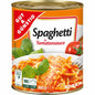 GUT&GÜNSTIG Spaghetti in Tomatensauce Fertiggericht Großdose 800 g