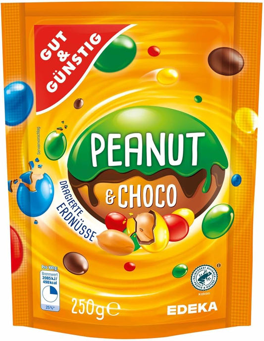 GUT&GÜNSTIG Peanut&Choc.drag.Erdnüsse bunt 250 g / GUT&GÜNSTIG Renkli Çikolata Kaplı Yer Fıstığı 250 g