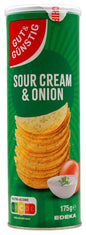 GUT&GÜNSTIG Stapelchips Sour Cream & Onion Kartoffelchips Sauerrahm Zwiebel 175 g