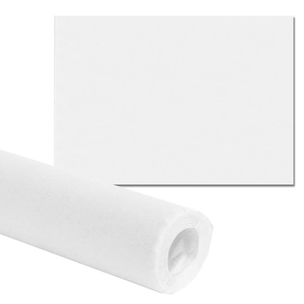 GUT&GÜNSTIG Papiertischtuch Damastprägung weiß 10x1m – Kağıt Masa Örtüsü 10x1m