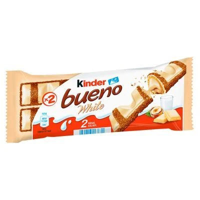 Kinder Bueno White Waffel mit Milch-Haselnusscreme & Weißer Schokolade Einzelriegel 39 g