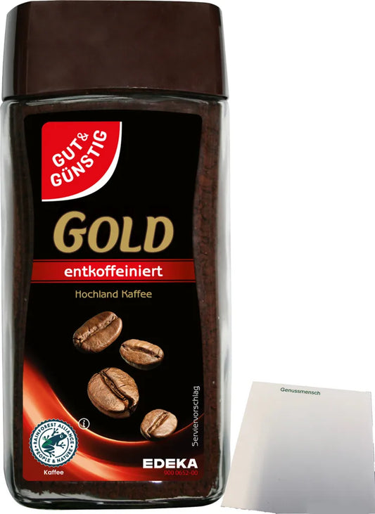 GUT&GÜNSTIG Instantkaffee Gold entkoff. 100 g / GUT&GÜNSTIG Kafeinsiz Hazır Kahve Gold 100 g