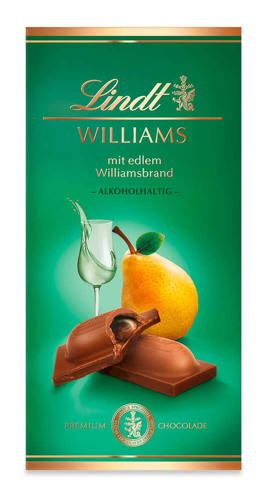 Lindt Williams Tam Sütlü Çikolata Armut Brendi Dolgulu 100 g