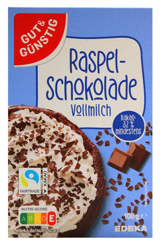 GUT&GÜNSTIG Raspelschokolade Vollmilch 100 g / GUT&GÜNSTIG Rendelenmiş Sütlü Çikolata 100 g