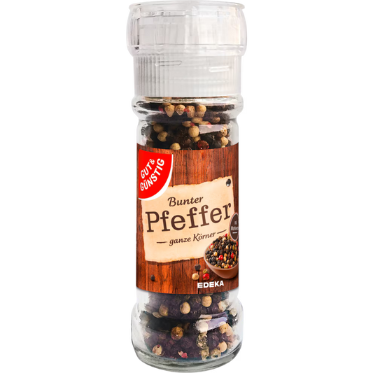 GUT&GÜNSTIG Colorful Pepper Spice Blend Black White Green Pink Peppercorns 50 g