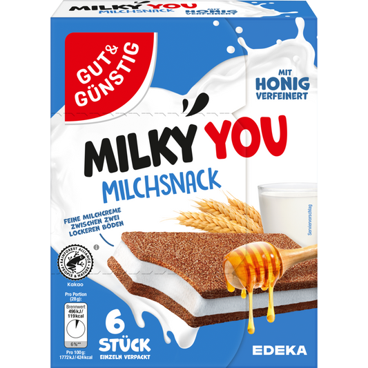 GUT&GÜNSTIG Milchsnack 6x28 g / Sütlü Atıştırmalık 6x28 g
