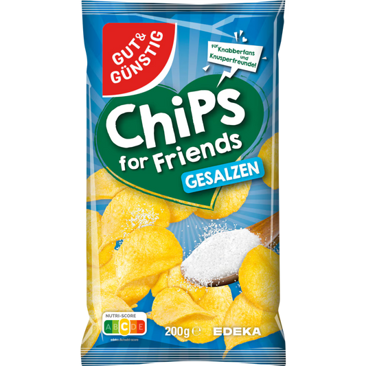 GUT&GÜNSTIG Kartoffelchips Salz 200 g / GUT&GÜNSTIG Tuzlu Patates Cipsi 200 g