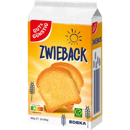 GUT&GÜNSTIG Zwieback Klasik Gevrek Zweiback 450 g