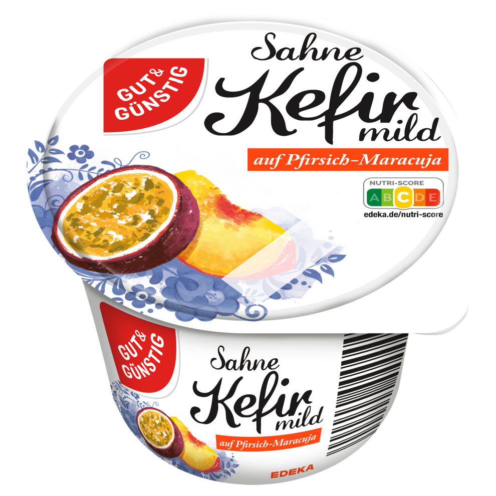 GUT&GÜNSTIG Sahnekefir Pfirsich-Maracuja 250 g / GUT&GÜNSTIG Şeftali-Çarkıfelek Meyveli Kremalı Kefir 250 g