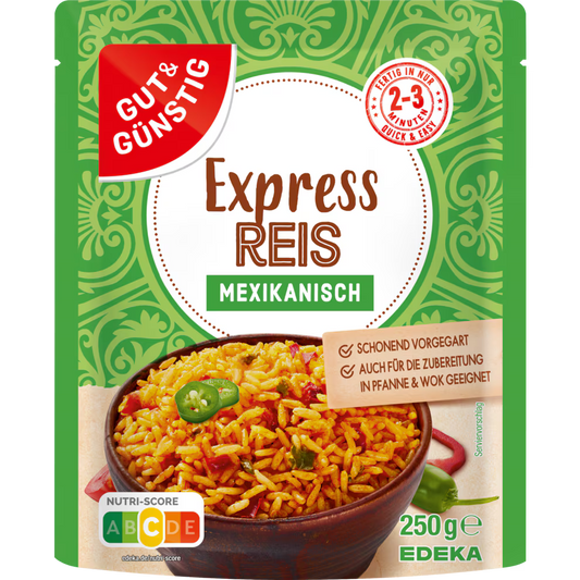 GUT&GÜNSTIG Expressreis Mexican 250 g / Meksika Baharatlı Ekspres Pilav 250 g