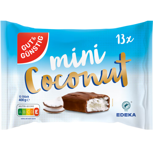 GUT&GÜNSTIG Hindistan Cevizli Çikolata Barı Sütlü Çikolata Hindistan Cevizli Dolgulu %22 Hindistan Cevizi 400 g