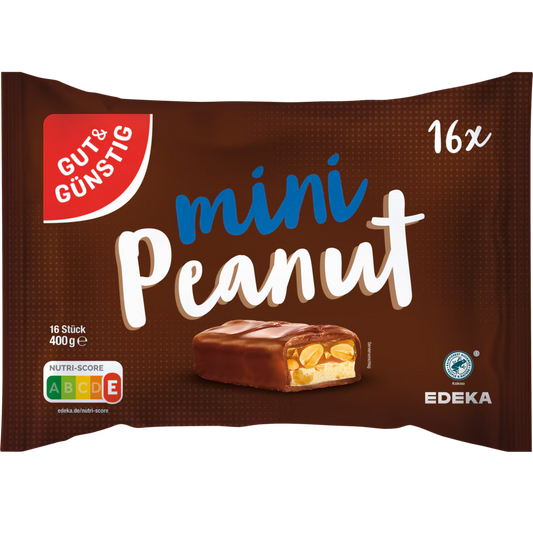 GUT&GÜNSTIG Çikolata Barı Karamel Fındık Sütlü Çikolata Yer Fıstığı Karamel 400 g