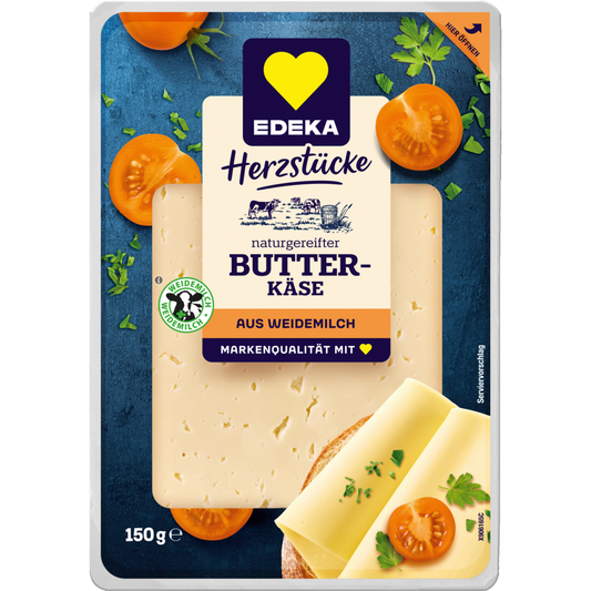 EDEKA Herzstücke Butterkäse Scheiben 45% Fett i.Tr. 150 g