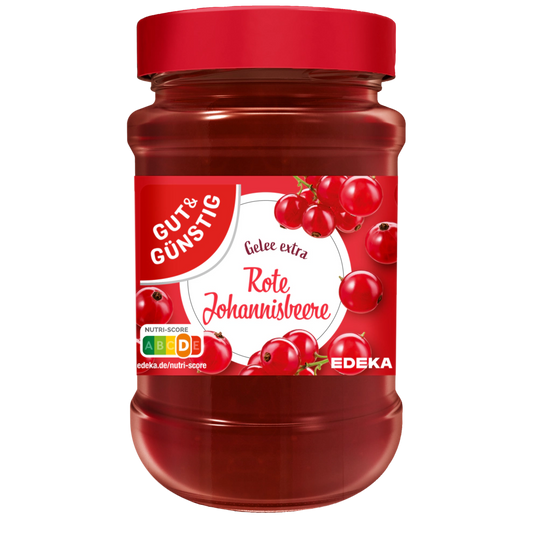 GUT&GÜNSTIG Rotes Johannisbeer Gelee extra 450 g / GUT&GÜNSTIG Kırmızı Frenk Üzümü Jölesi 450 g