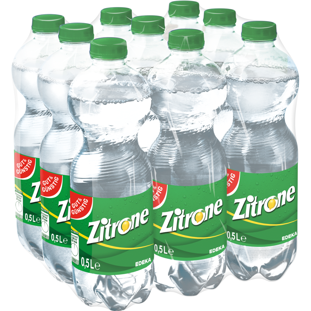 GUT&GÜNSTIG Zitronenlimonade Erfrischungsgetränk 9er Multipack 9 x 0,5 l DPG