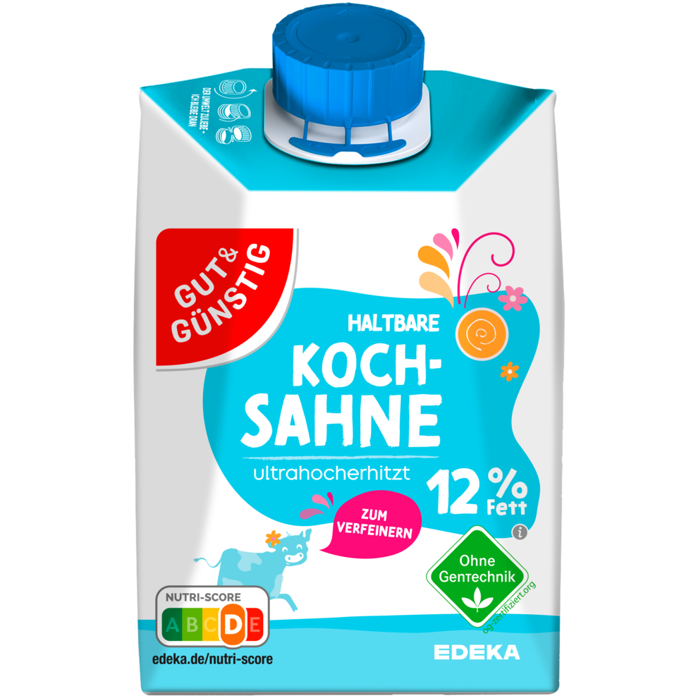 GUT&GÜNSTIG Kochsahne 12% 200 g / Pişirme Kreması %12 Yağ 200 g
