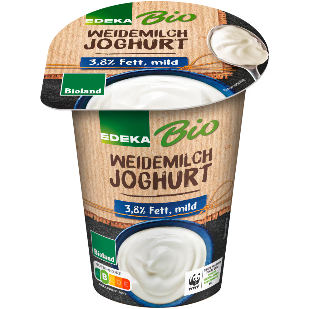 EDEKA Bio Weidemilch Joghurt mild 3,8% 500 g