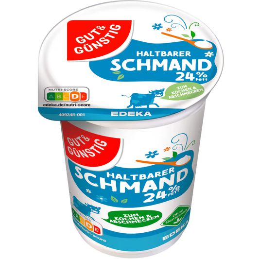 GUT&GÜNSTIG Haltbarer Schmand 24% 200 g / Uzun Ömürlü Eksi Krema %24 200 g