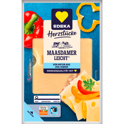 EDEKA Herzstücke Maasdamer Scheiben leicht 30% Fett i.Tr. 175 g
